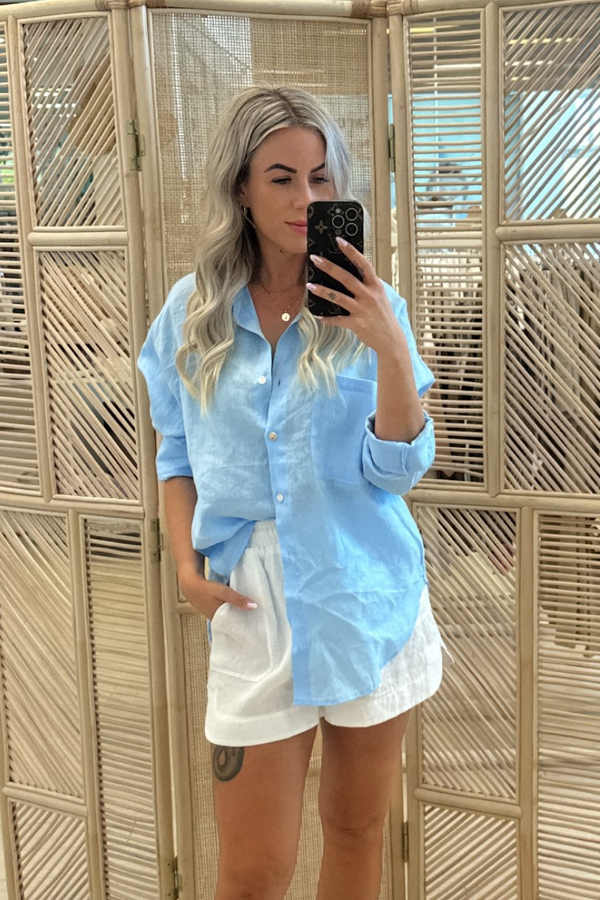 MILLIE SHIRT - BABY BLUE