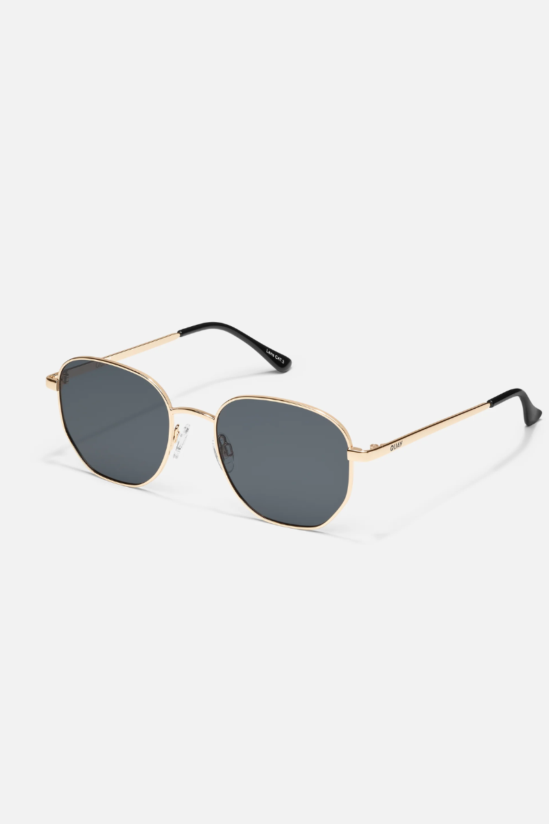 QUAY - BIG TIME GOLD FRAME / SMOKE POLARIZED LENS – DAISY  display picture 1