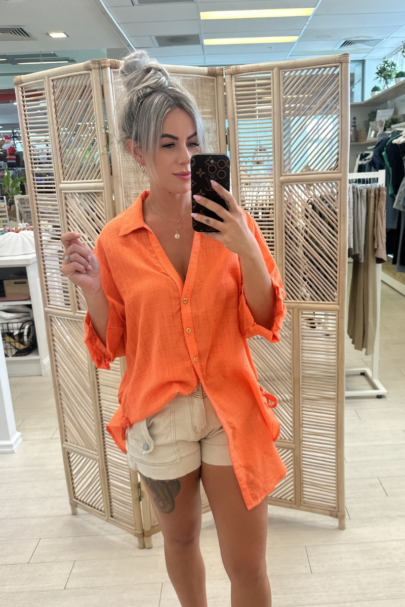 BEACH SHIRT - ORANGE