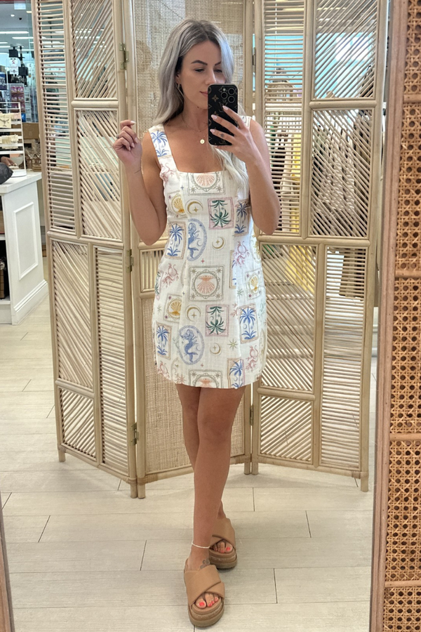 TROPIC TIE MINI DRESS