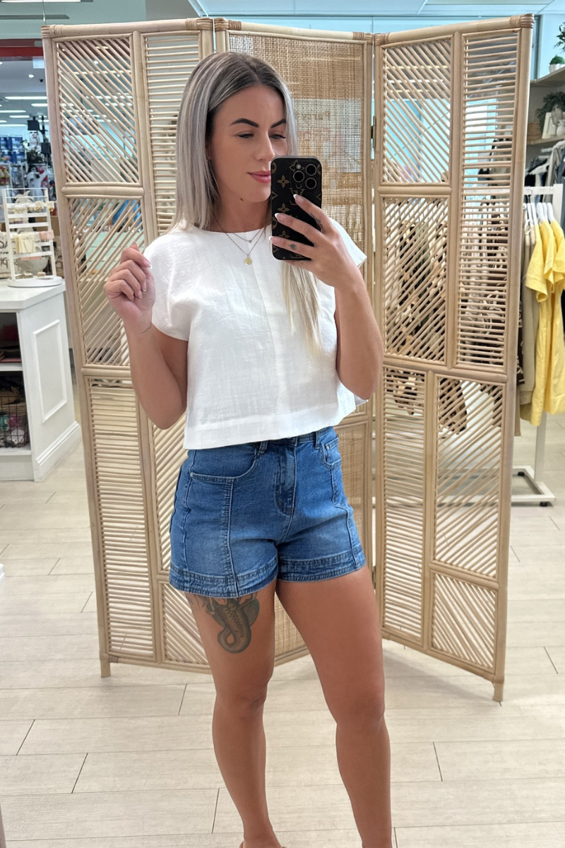PINUP SHORTS - DARK BLUE