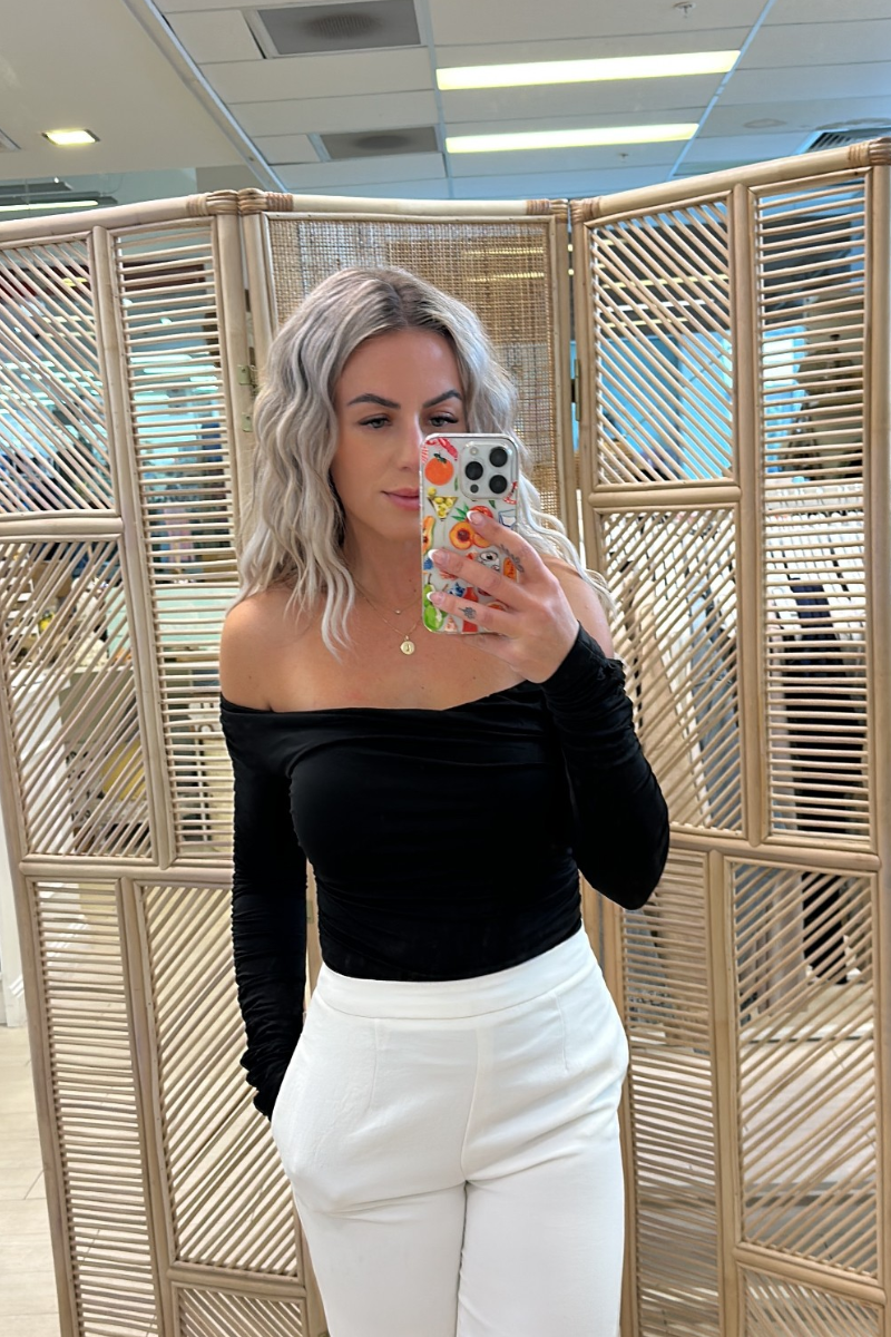 HALLIE BODYSUIT - BLACK