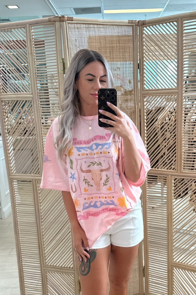 ALOHA HOWDY OVERSIZED TEE