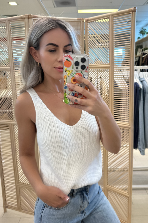 SIA KNIT TANK - WHITE