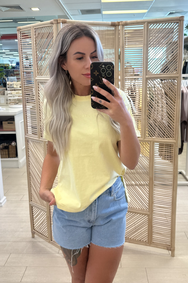 AAE WASHED TEE - YELLOW