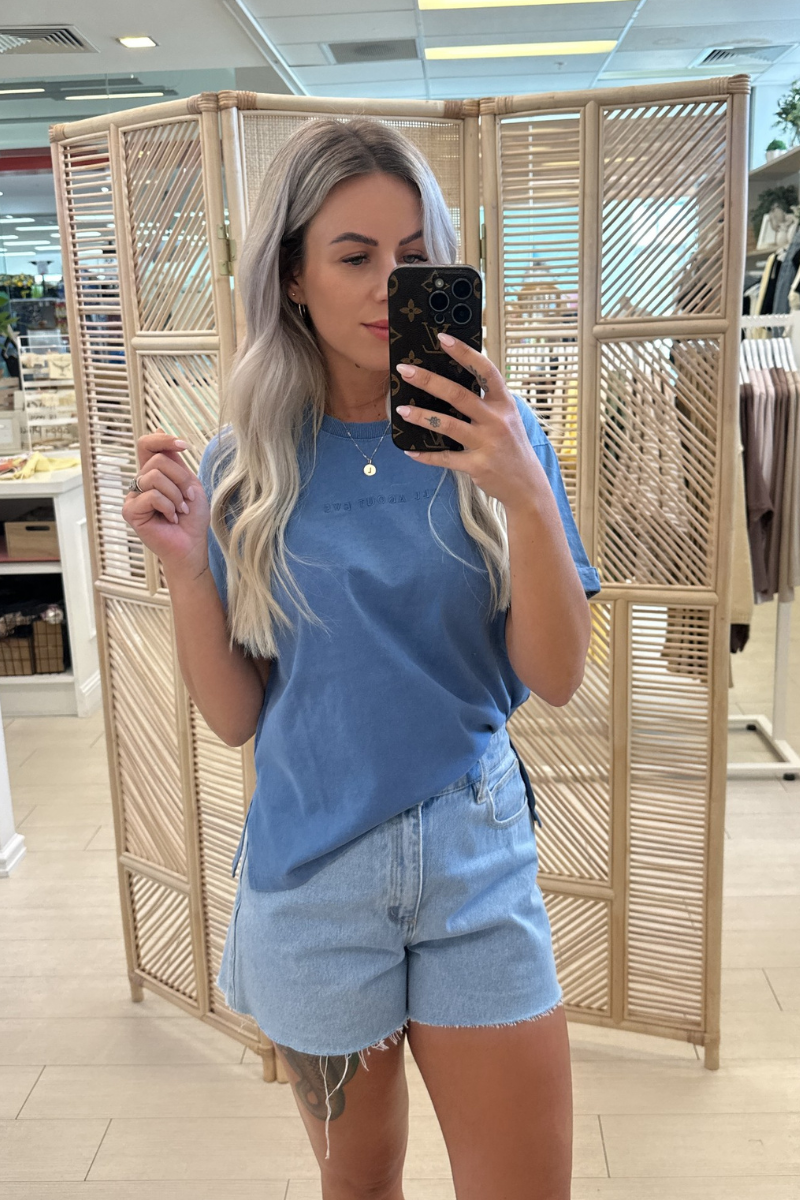AAE WASHED TEE - BLUE