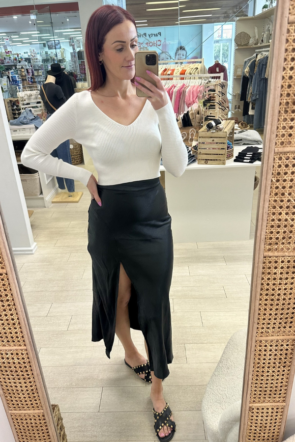 EVA SATIN SKIRT