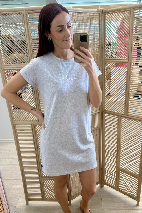 TIMELESS TEE DRESS - GREY