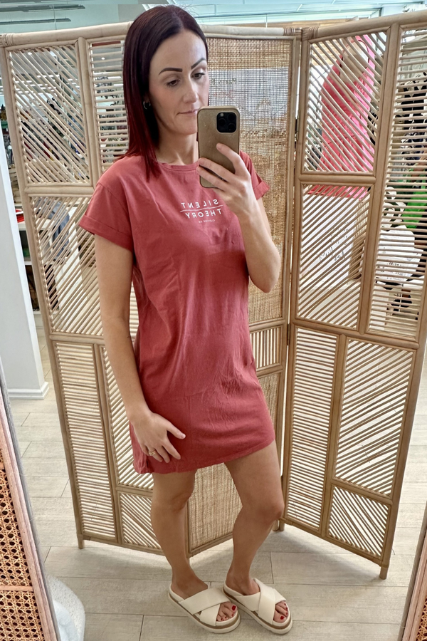 TIMELESS TEE DRESS - RUBY