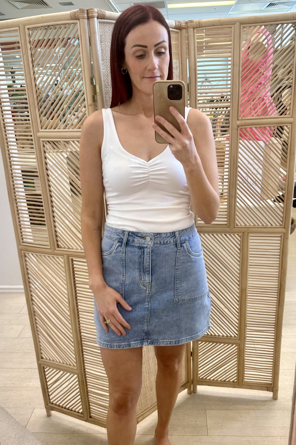 PORCHA DENIM SKIRT