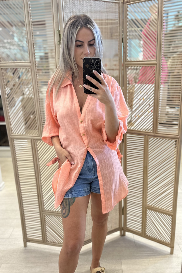 BEACH SHIRT - PEACH