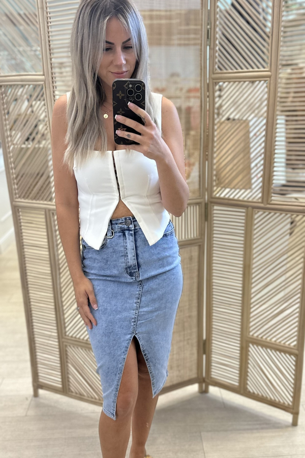 ALEX DENIM SKIRT