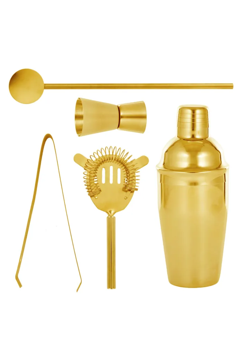 STEEL COCKTAIL SET GOLD