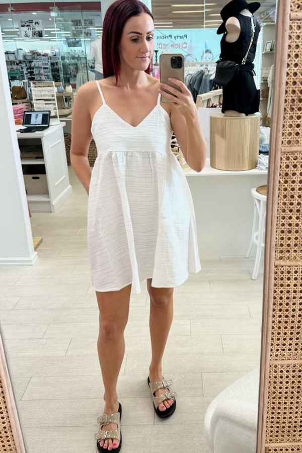 LOLA - WHITE MINI DRESS