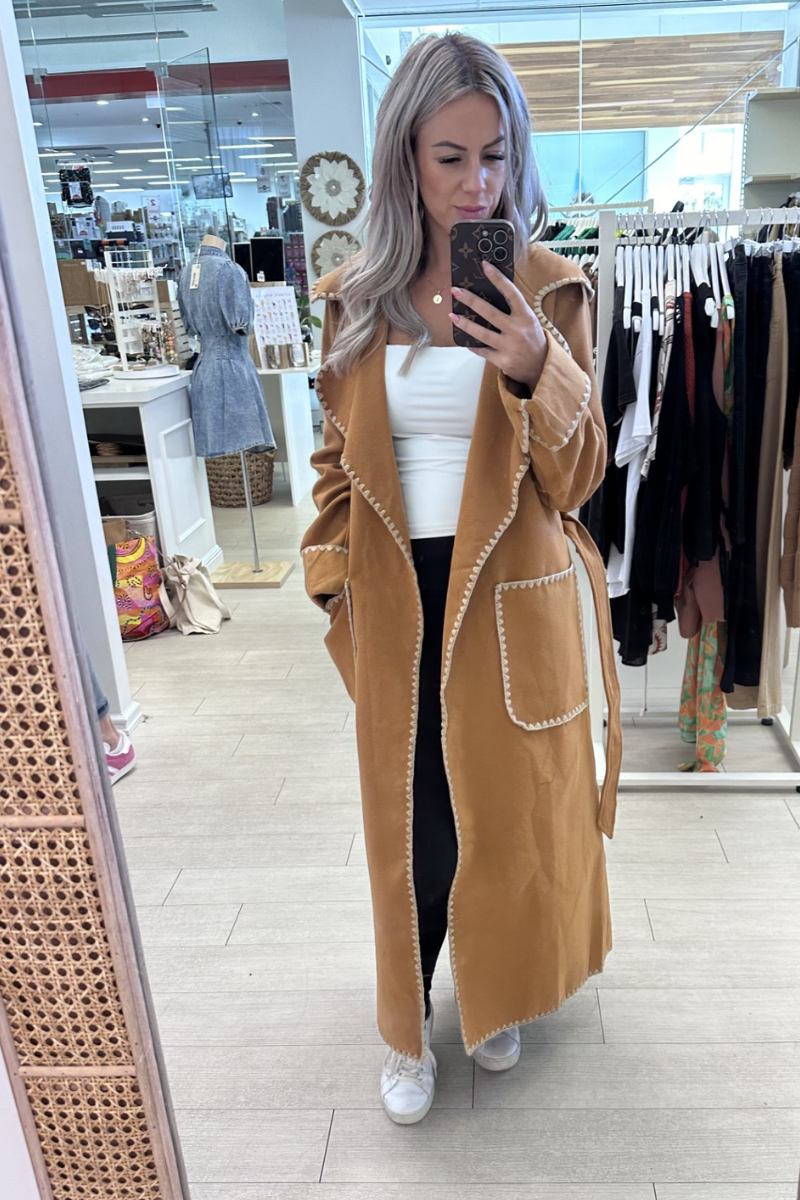 THEORY COAT - CARAMEL