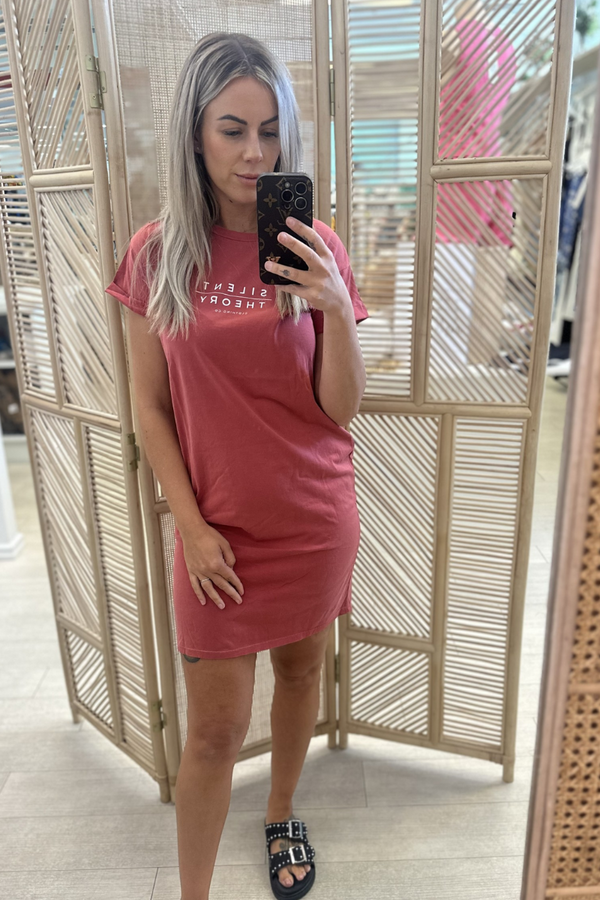 TIMELESS TEE DRESS - RUBY