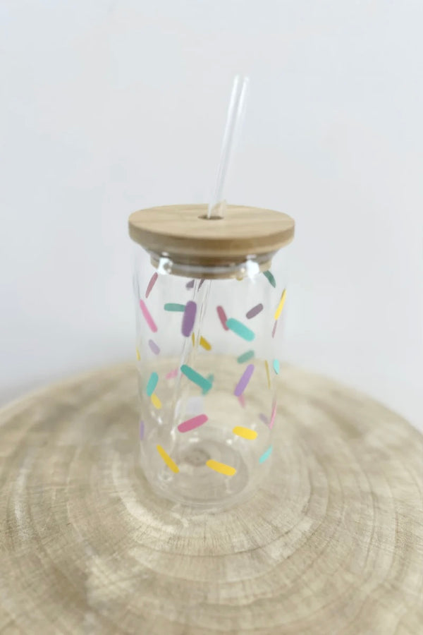 CONFETTI BEER CAN GLASS